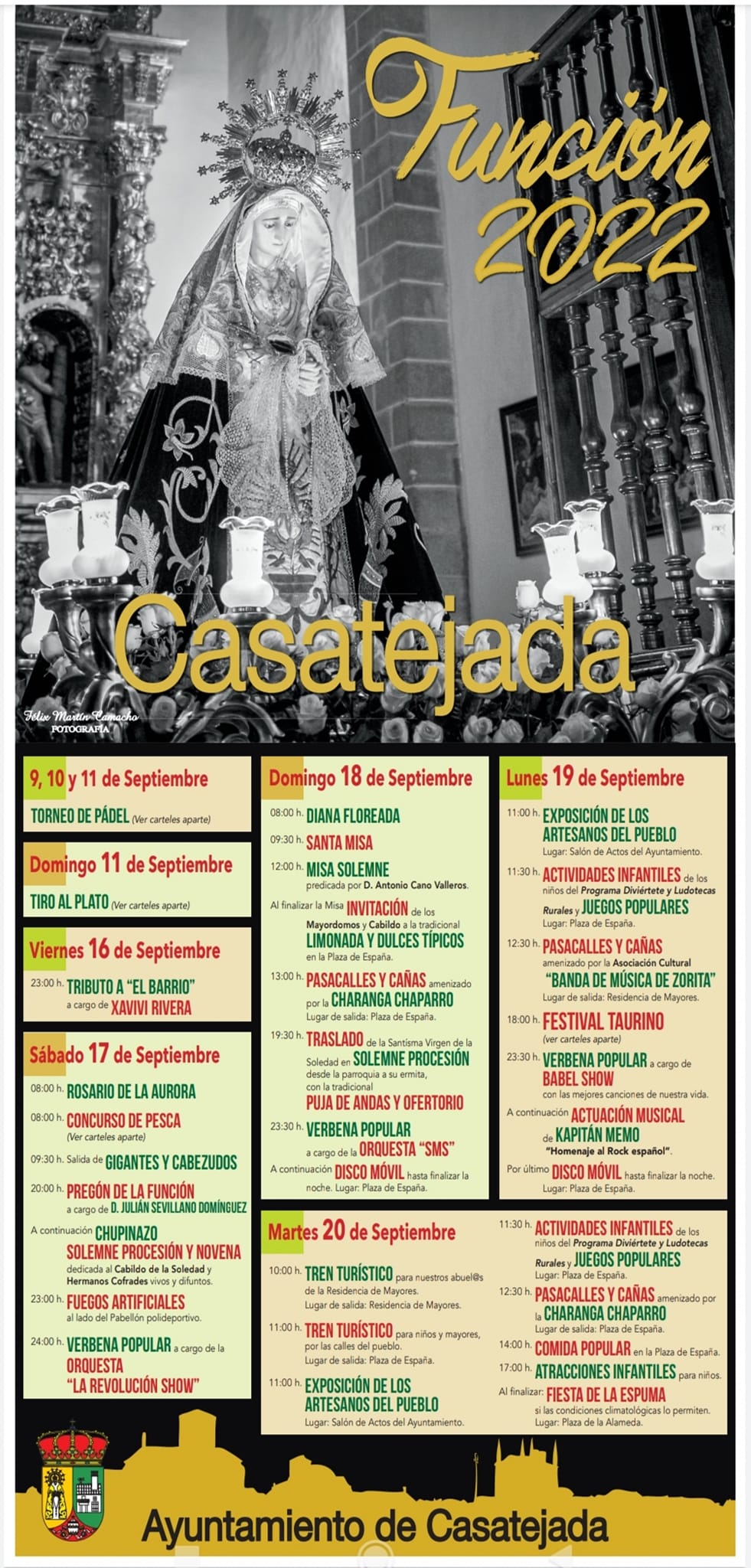 Fiestas de la Función a la Virgen de la Soledad  